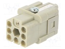 Connector: HDC; contact insert; female; C146,heavy|mate Q; PIN: 8