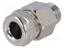 Cable gland; M8; IP68; Mat: brass; Body plating: nickel