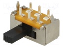 Switch: slide; Pos: 2; DPDT; 1A/125VDC; ON-ON; Mounting: THT; 50mΩ