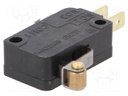 Microswitch SNAP ACTION; with roller; SPDT; 15A/277VAC; Pos: 2