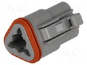 Connector: wire-wire; DT; plug; female; PIN: 3; IP68; Locking: latch