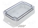 Enclosure: multipurpose; X: 100mm; Y: 150mm; Z: 45mm; ZP; light grey