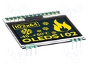 Display: OLED; graphical; 102x64; Window dimensions: 36x25mm