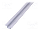 Profiles for LED modules; recessed; white; L: 1m; aluminium