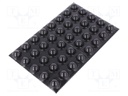 Self-adhesive foot; H: 7.9mm; black; polyurethane; Dim: 16x16mm