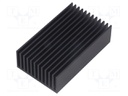 Heatsink: extruded; grilled; black; L: 75mm; W: 45mm; H: 22mm