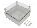 Enclosure: multipurpose; X: 278mm; Y: 278mm; Z: 180mm; with hinges