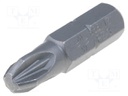 Screwdriver bit; Pozidriv®; PZ3; Overall len: 25mm