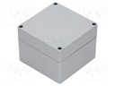 Enclosure: multipurpose; X: 120mm; Y: 120mm; Z: 90mm; ABS; dark grey