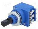 Potentiometer: shaft; 100kΩ; Features: with push-push switch