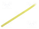 Insulating tube; Mat: silicone; yellow; Øint: 0.8mm