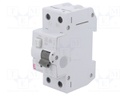 RCBO breaker; Inom: 40A; Ires: 30mA; Poles: 2; 230/400VAC; DIN; IP20