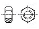 Nut; hexagonal; M1; steel; Plating: zinc; H: 0.8mm; Pitch: 0,25; 2.5mm