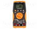 Digital multimeter; Bargraph: 21segm; True RMS; Resol: 0.1°C