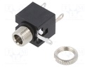 Socket; Jack 3,5mm; female; mono; with on/off switch; soldering