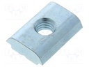 Nut; for profiles; Width of the groove: 8mm; steel; zinc