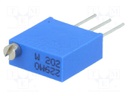 Potentiometer: mounting; vertical,multiturn; 2kΩ; 500mW; THT; ±10%