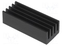 Heatsink: extruded; black; L: 21mm; W: 8mm; H: 6mm; 33K/W; aluminium