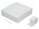 Enclosure: wall mounting; X: 253mm; Y: 264mm; Z: 85mm; ABS; grey