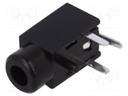 Socket; Jack 2,5mm; female; mono; with on/off switch; angled 90°