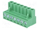 Pluggable terminal block; 5mm; ways: 7; straight; plug; female