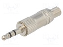 Plug; Jack 3,5mm; male; stereo; with strain relief; straight