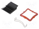 Heatsink: extruded; grilled; black; L: 30mm; W: 30mm; H: 9.5mm