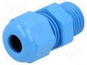 Cable gland; PG7; IP68; Mat: polyamide; blue; UL94V-0