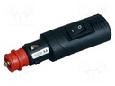 Cigarette lighter plug; screw terminal; 8A; Sup.volt: 12÷24VDC