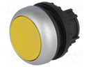 Switch: push-button; Stabl.pos: 1; 22mm; yellow; Illumin: none; IP67