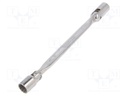 Key; socket spanner,with joint; 16mm,18mm; tool steel; 279mm