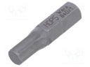 Screwdriver bit; Allen hex key; HEX 5mm; Overall len: 25mm