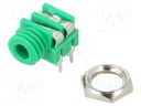 Socket; Jack 3,5mm; female; mono; with on/off switch; angled 90°