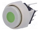 Switch: keypad; Pos: 2; DPDT; 0.1A/30VDC; white; Illumin: LED; green