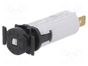 Circuit breaker; Urated: 240VAC; 48VDC; 8A; SPST; Poles: 1; SNAP-IN