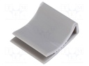 Self-adhesive cable holder; PVC; grey