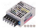 Power supply: switched-mode; modular; 15W; 5VDC; 62x51x28mm; 3A