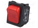 Switch: ROCKER; Pos: 2; DPST; 10A/250VAC; Illumin: filament lamp