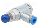 Throttle-check valve; Pressure: 0.2÷10bar; Temp: -10÷60°C; 6mm