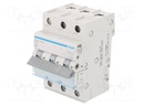 Circuit breaker; 230/400VAC; Inom: 10A; Poles: 3; DIN; Charact: C