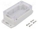 Enclosure: multipurpose; X: 65mm; Y: 115mm; Z: 40mm; polycarbonate