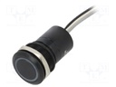 Switch: capacitive; Pos: 2; SPST-NC; 0.01A/12VDC; IP68; ON-(OFF)