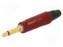 Plug; Jack 6,3mm; male; mono; with on/off switch (reed switch)