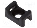 Screw mounted clamp; polyamide; black; Tie width: 5mm; 25pcs.