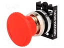 Switch: emergency stop; Stabl.pos: 2; 22mm; red; IP55; 70000cycles