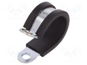 Fixing clamp; ØBundle : 20mm; W: 12mm; steel; Cover material: EPDM