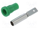 Socket; 4mm banana; 25A; 30VAC; 60VDC; green; nickel plated; 6.8mm