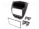 Radio mounting frame; Citroën,Peugeot,Toyota; 2 DIN; black