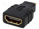 Adapter; HDMI socket,HDMI micro plug; Colour: black