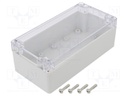 Enclosure: multipurpose; X: 80mm; Y: 160mm; Z: 55mm; polycarbonate